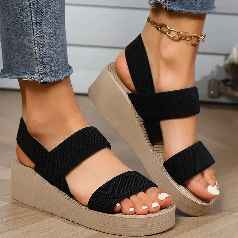 Non Slip Platform Wedge Sandals With Ankle Strap for Women