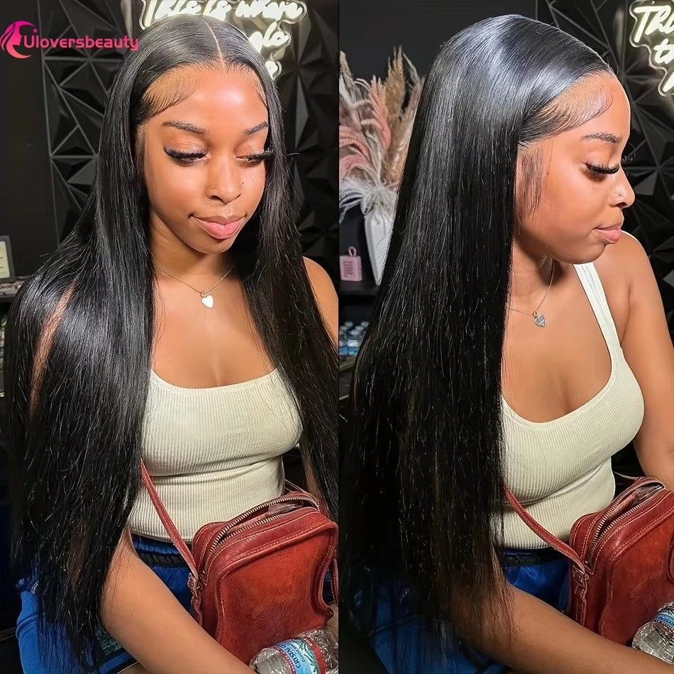 Glueless Straight Human Hair Lace Front Wig for Women