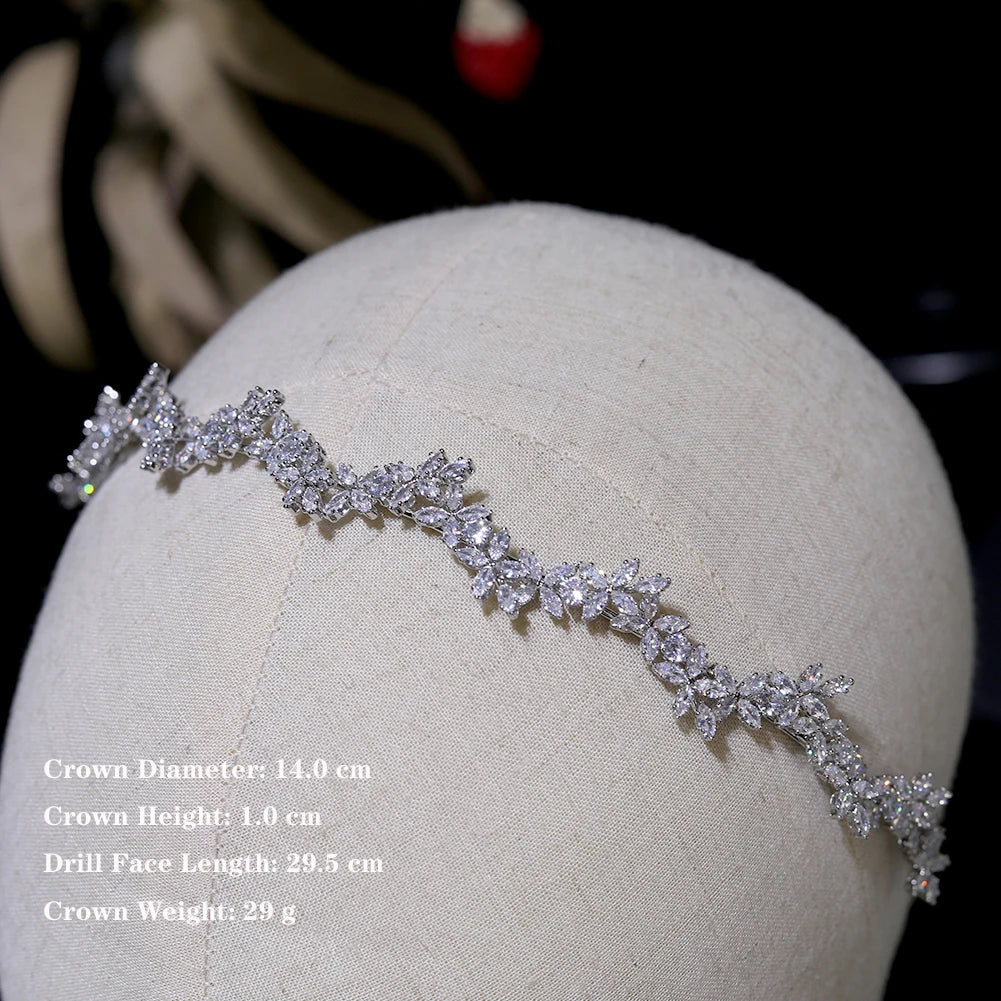 Dazzling Rose Gold Bridal Crown Headpiece For Women