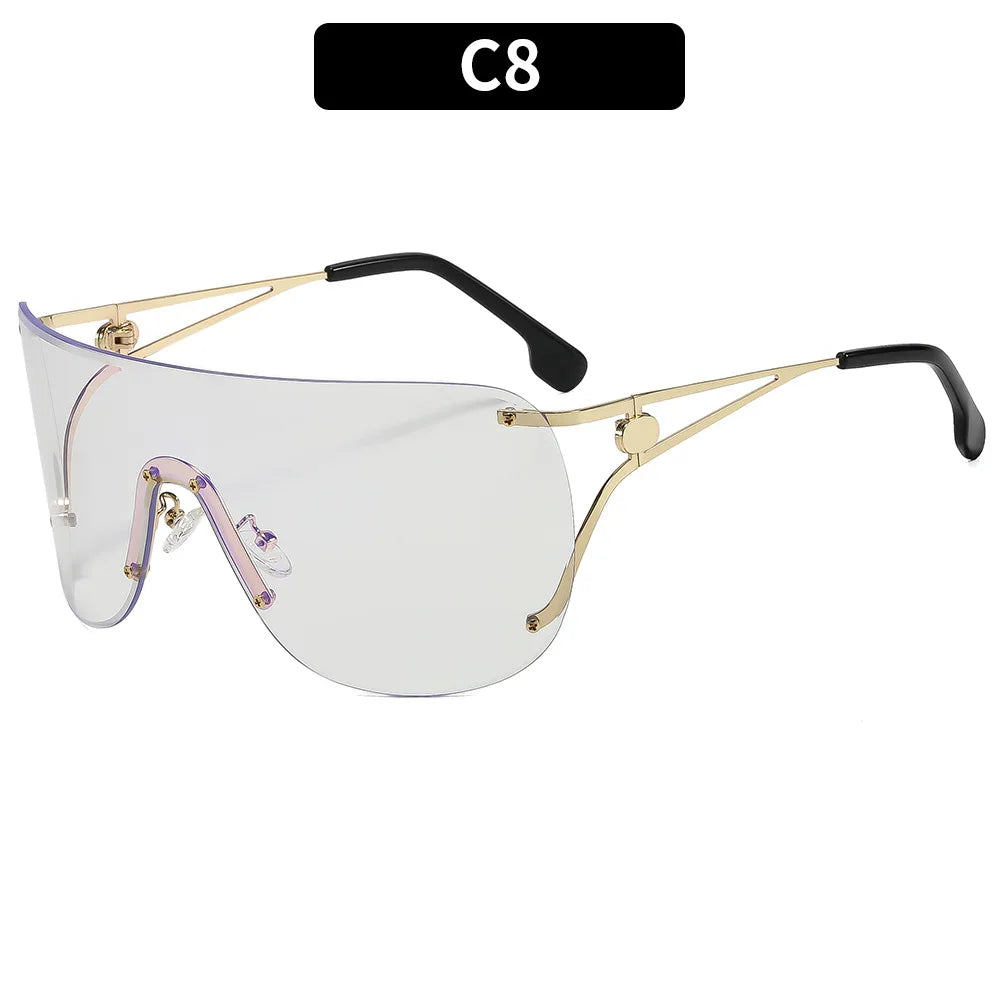 Oversized Shield Fashion Sunglasses