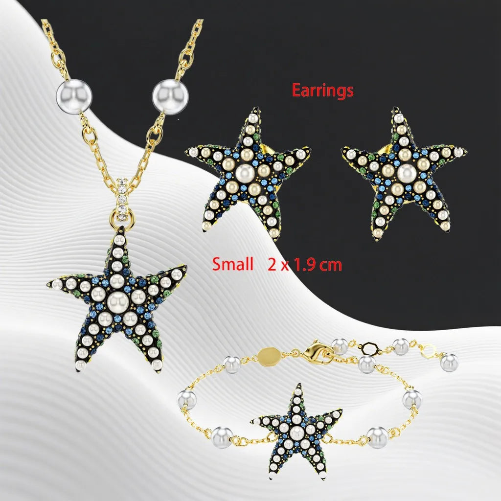 Crystal Necklace And Earrings Set