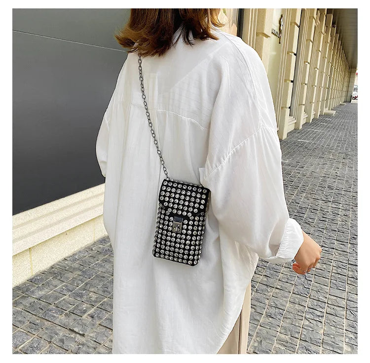 Rhinestone Crossbody Waist Bag