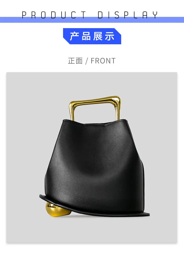 NEW Tote Bag PU Leather Bucket Simple Solid Color Underarm Fashion Casual Crossbody Shoulder Bag Shopping