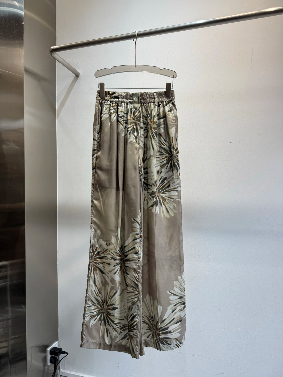 Loose Floral Print Silk Resort Five Piece Set for Women