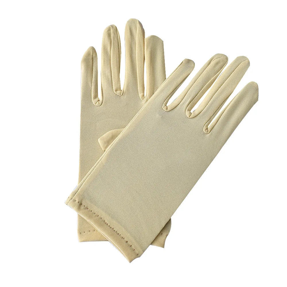 Wrist Length Fingerless Polyester Gloves