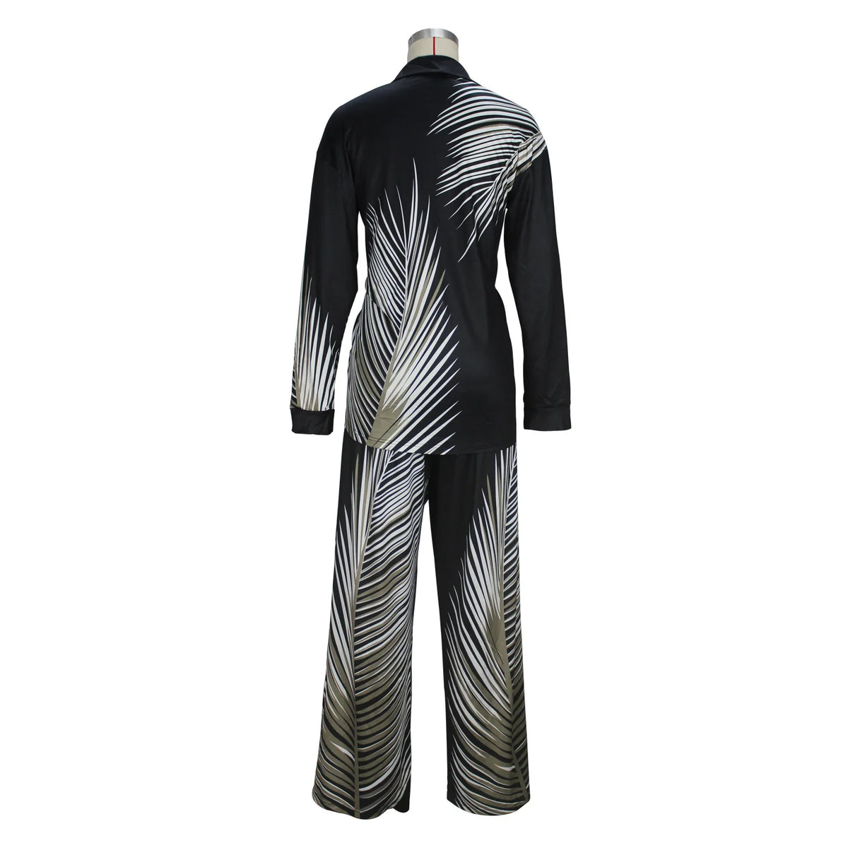 Striped Blouse And Pants Two Piece Outfit Set for Women