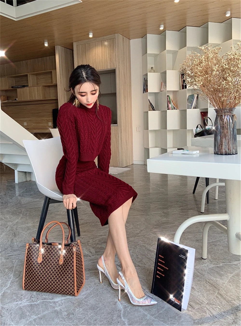 Rhinestone Mesh Pointed Toe Thin High Heels for Women