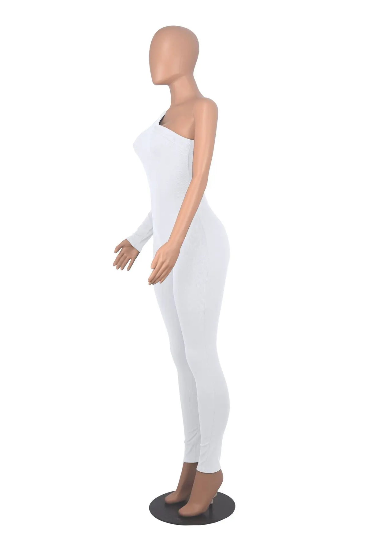 Slim Fit Knitted Full Length Club Jumpsuit for Women