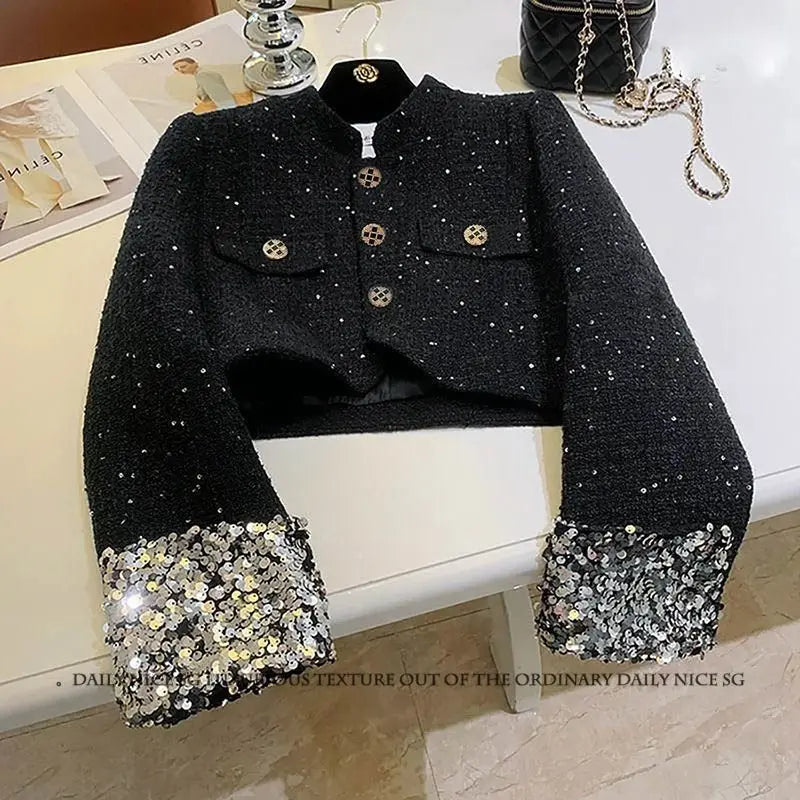 Elegant Single Breasted Cotton Blend Jacket For Women