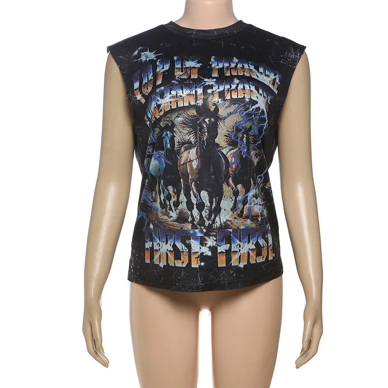 Sleeveless Graphic Tee