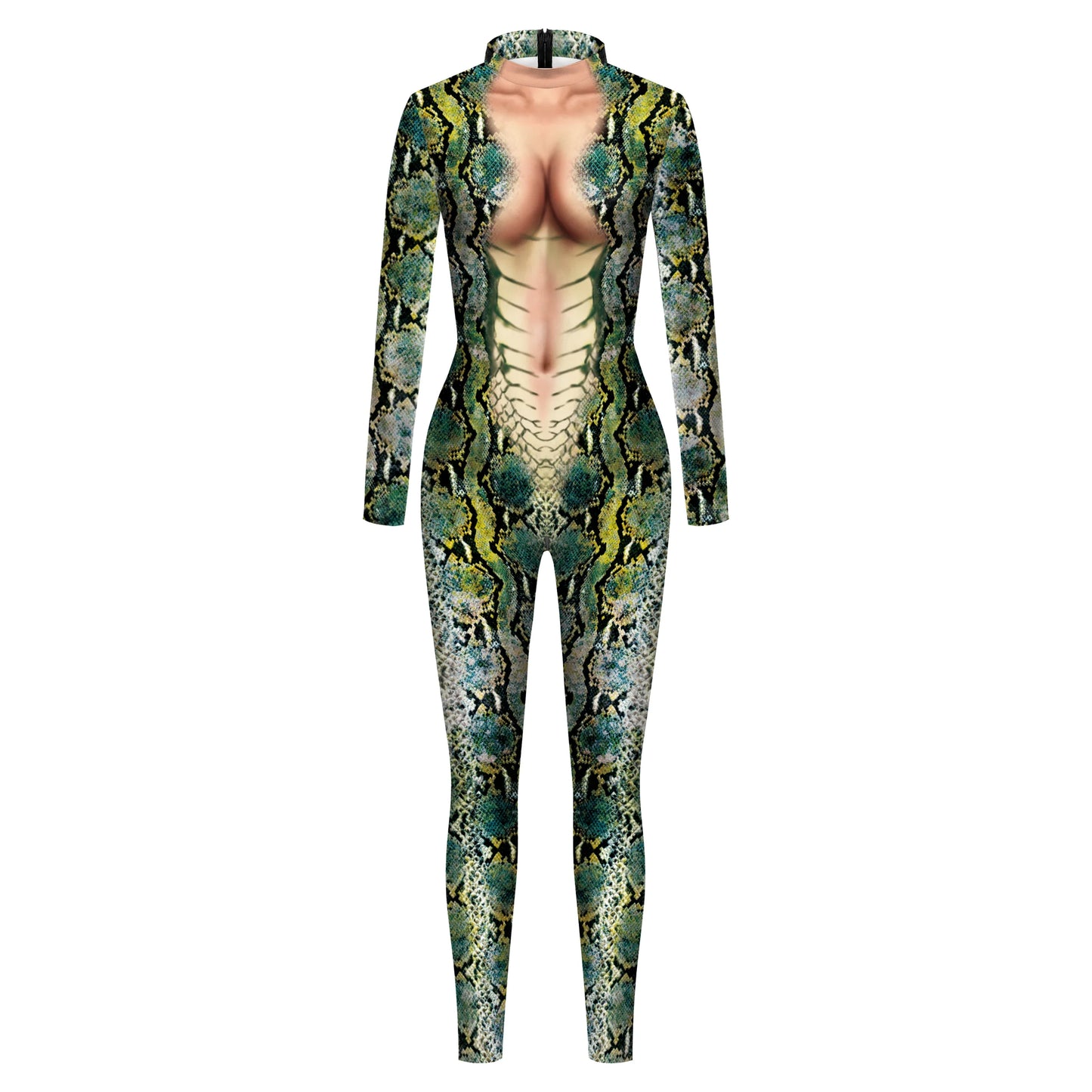 Vivid Animal Print Allover Zentai Bodysuit for Women