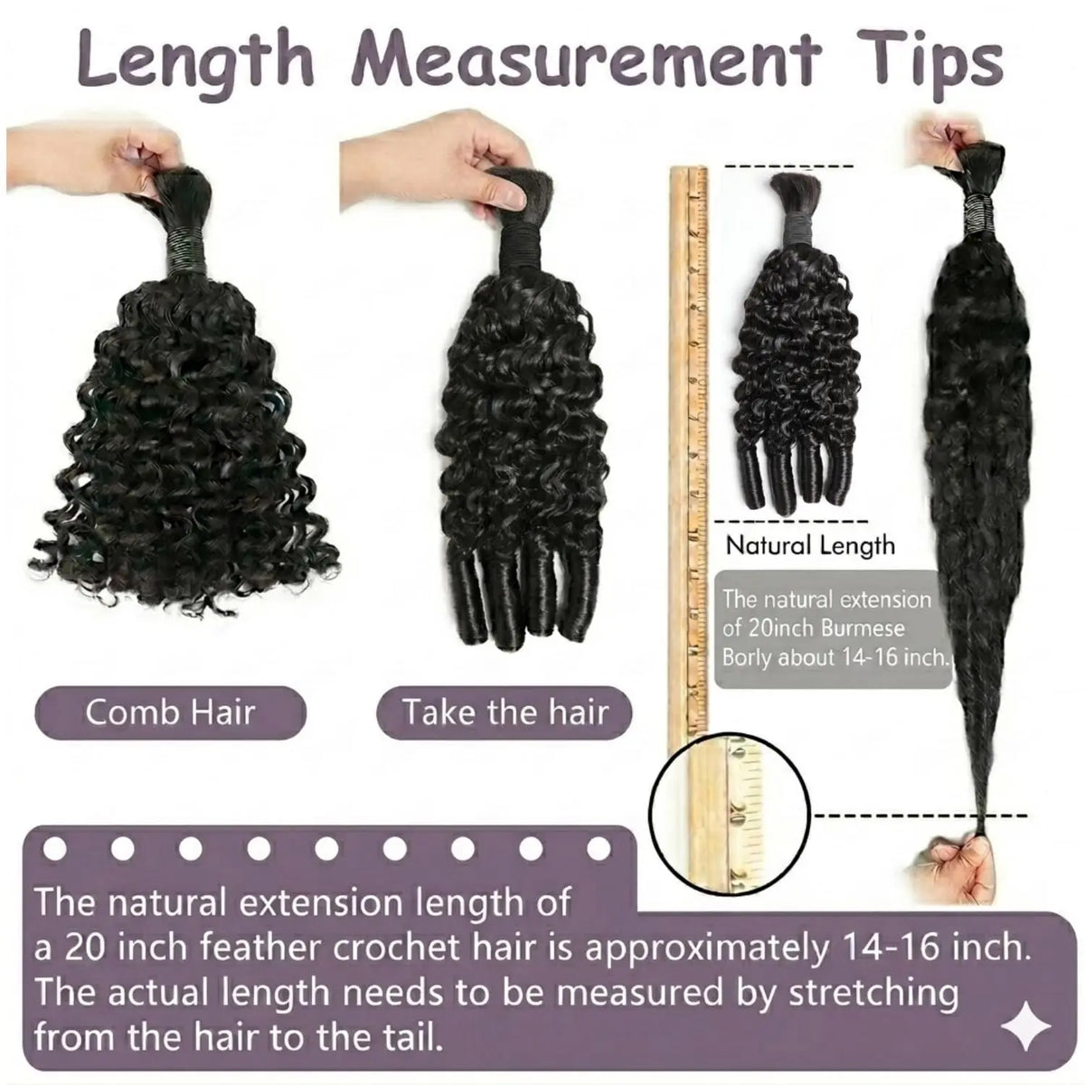 Natural Burmese Curly Human Hair Braiding Extensions for Women