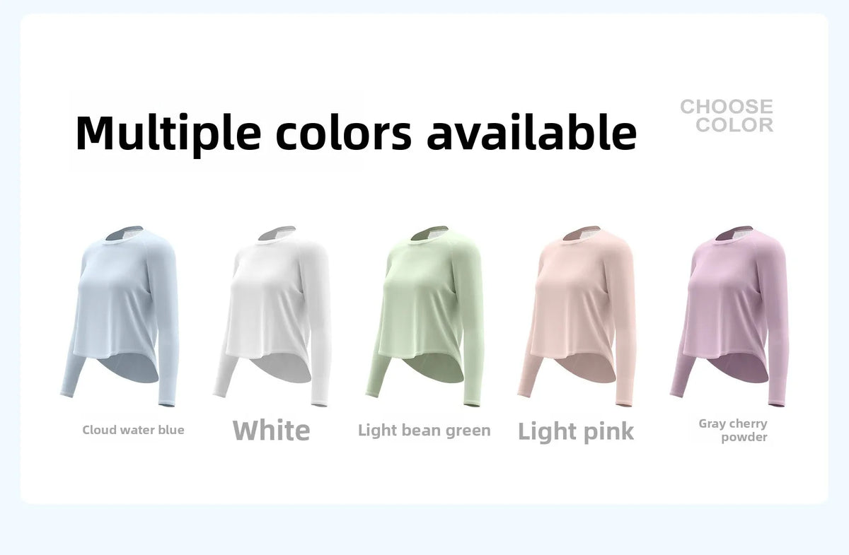 Breathable Loose Mesh Long Sleeve Yoga Top for Women