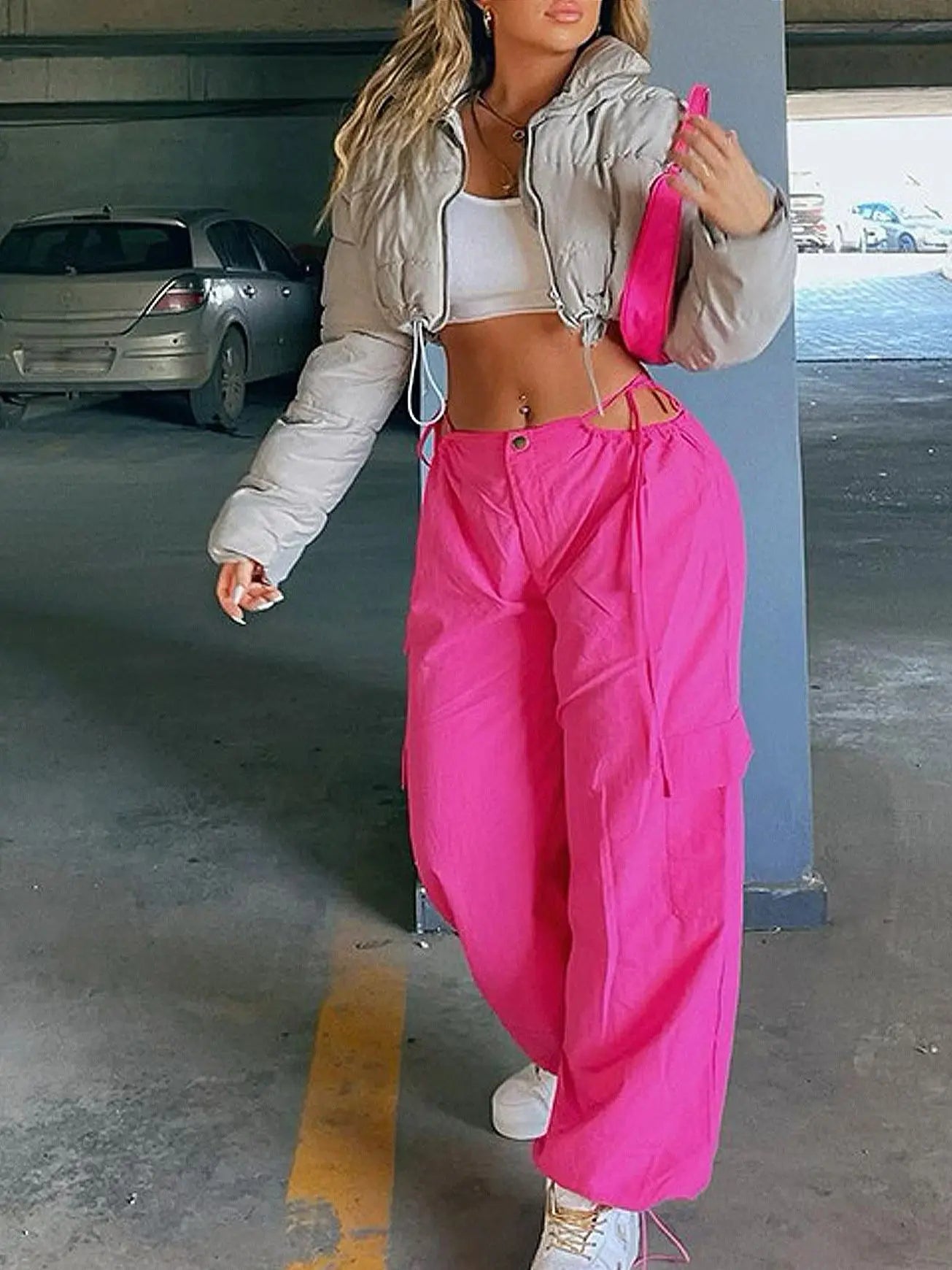 High Waist Drawstring Pants