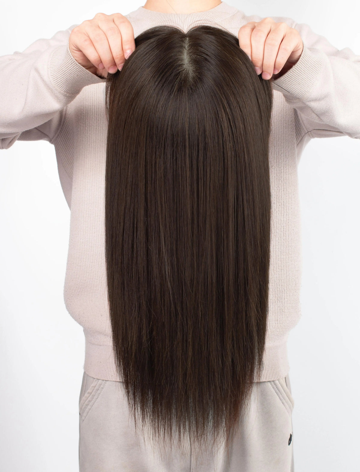 Silk Base Straight European Virgin Human Hair Wig For Women