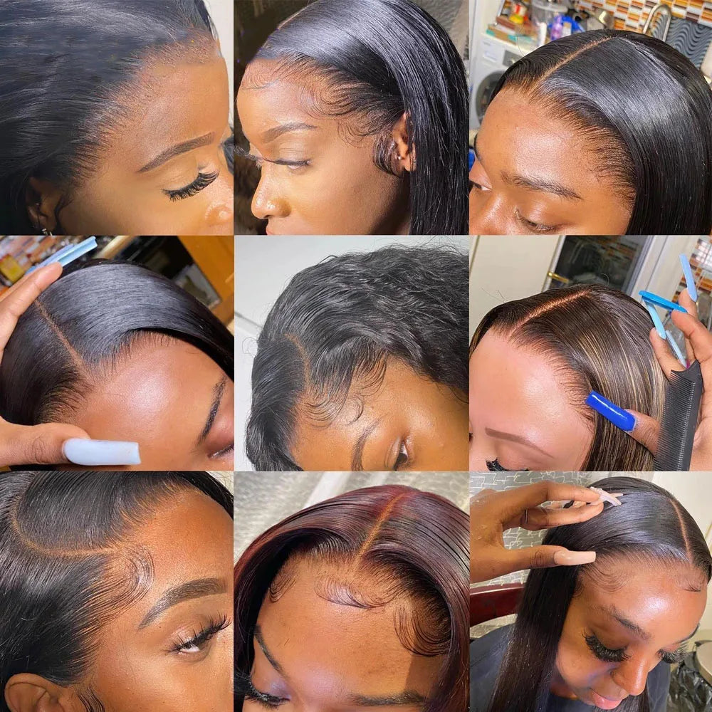 Deep Curly Human Hair HD Lace Frontal Pre Plucked Bleached Knots For Women
