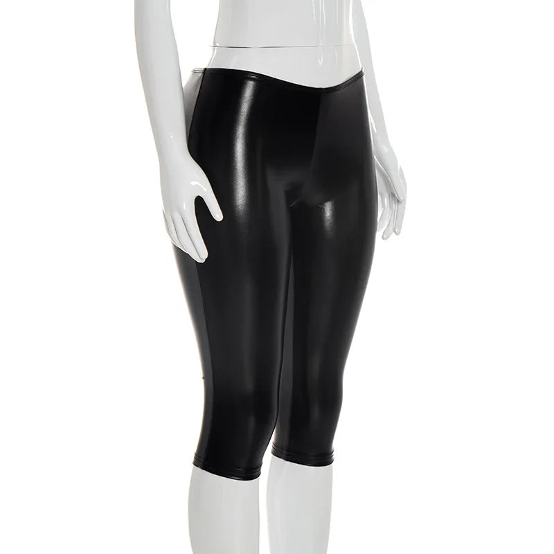 Patchwork Low-Waist Bodycon Pants With Stretch for Women
