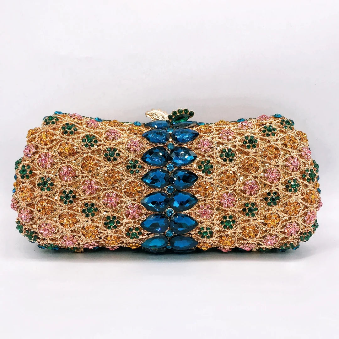 Hollow Rhinestone Evening Clutch Handbag for Women