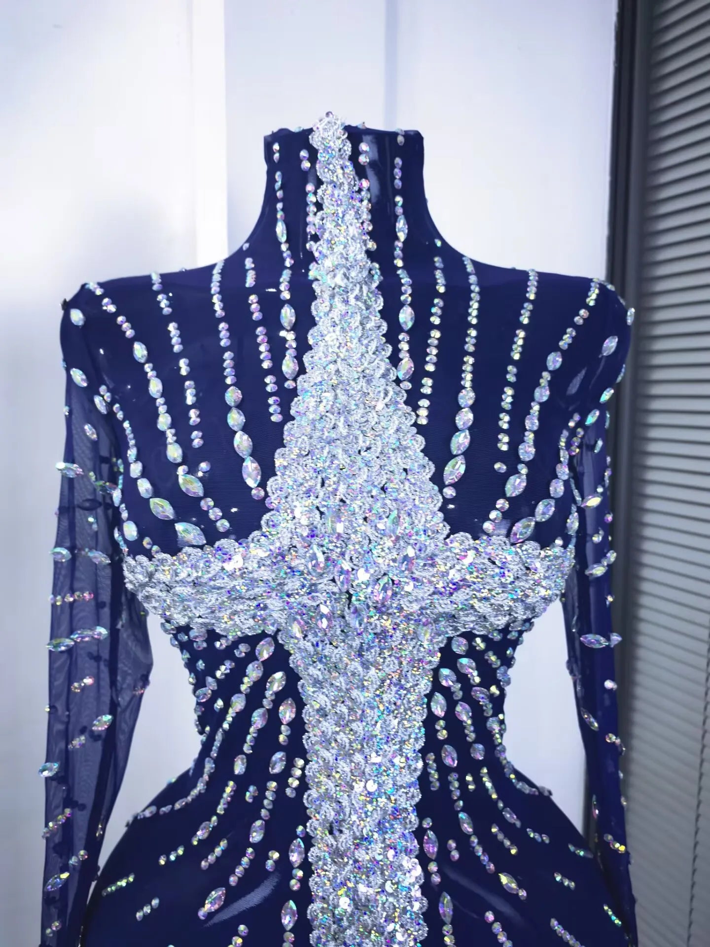 Purple Color Women Long Sleeve Sexy Shining Sequins Bodycon Mini Dress Mesh See Through Celebrate Nightclub Party Outfit