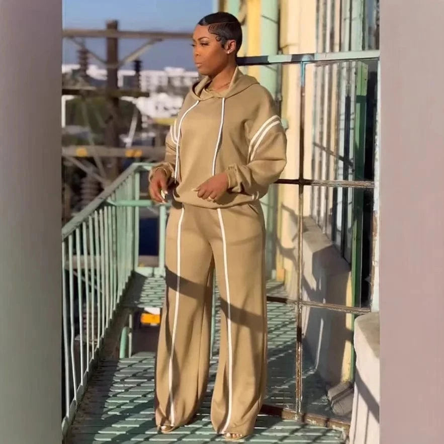 Winter Autumn Sporty Pants Outfit Sexy Women Two  Pieces Club Matching Set Streetwear Casual Tracksuit Set