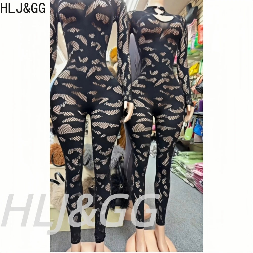 Lace See Through Round Neck Long Sleeve Bodycon One Piece for Women
