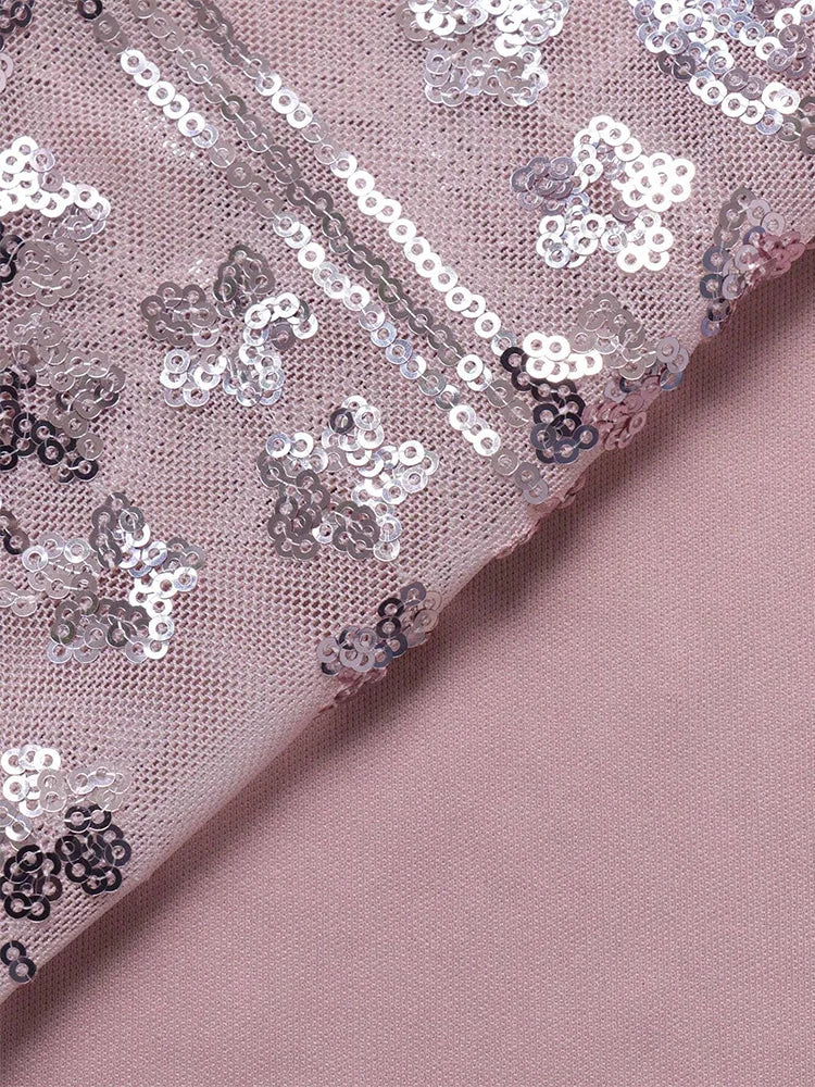 TOLEEN 2024 New Luxury Elegant Sequin Long Maxi Gown Dresses Women's One Shoulder Sparkle Patchwork Formal Party Evening Dress