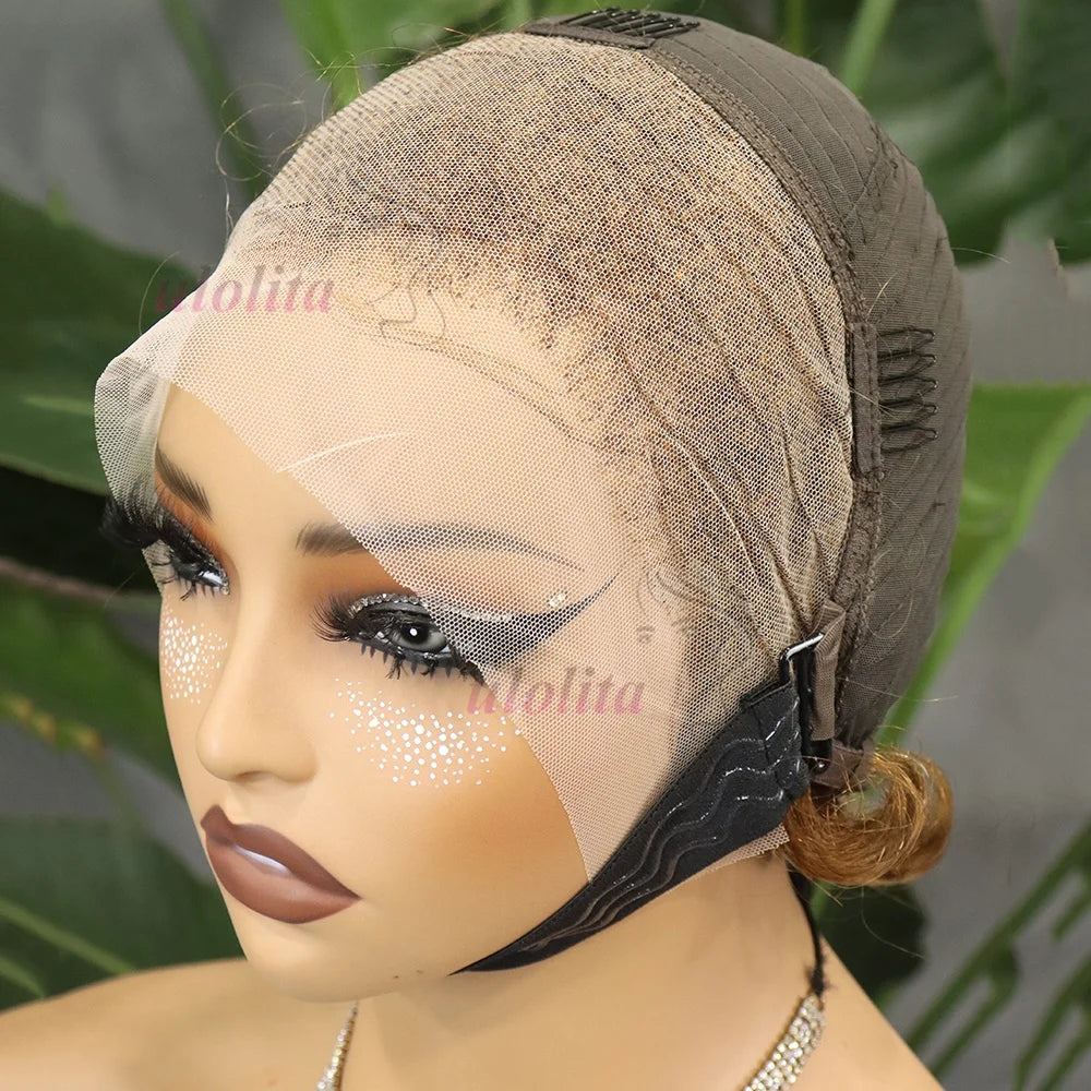 Short Layered Curly Pixie Lace Frontal Wig for Women