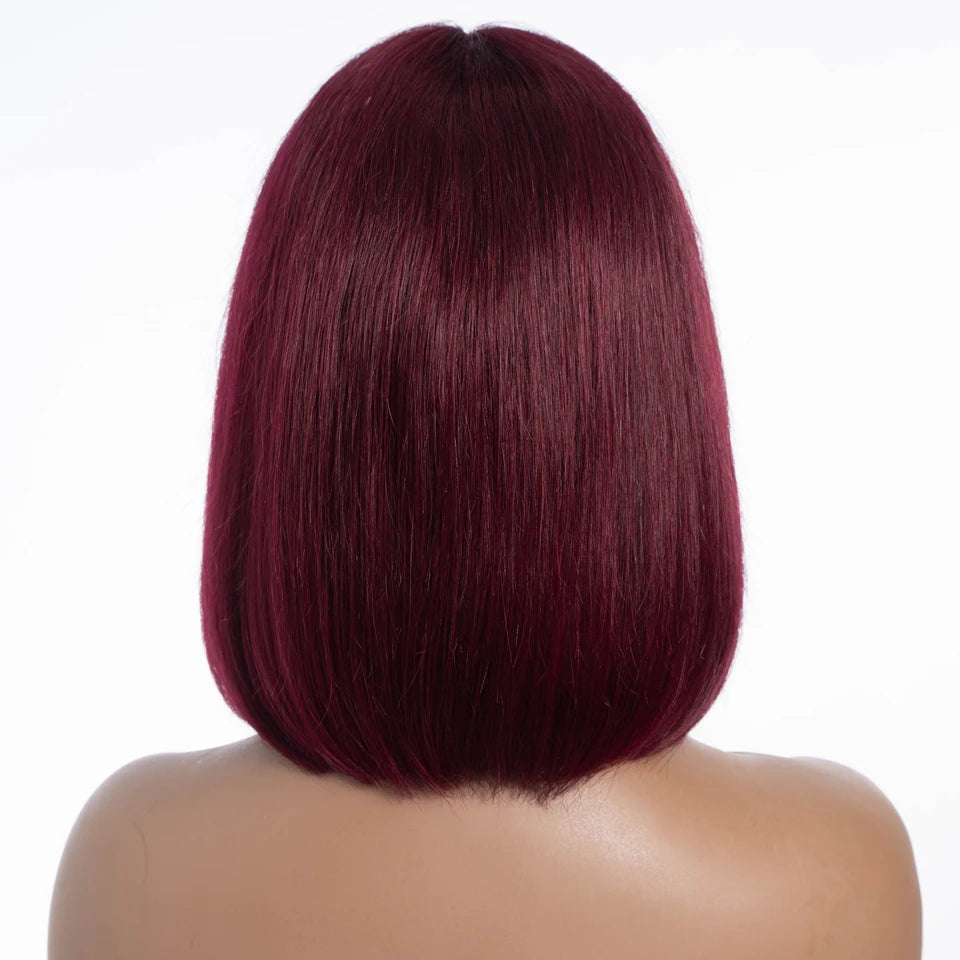Short Blonde Straight Pixie Cut Lace Front Human Hair Wig for Women