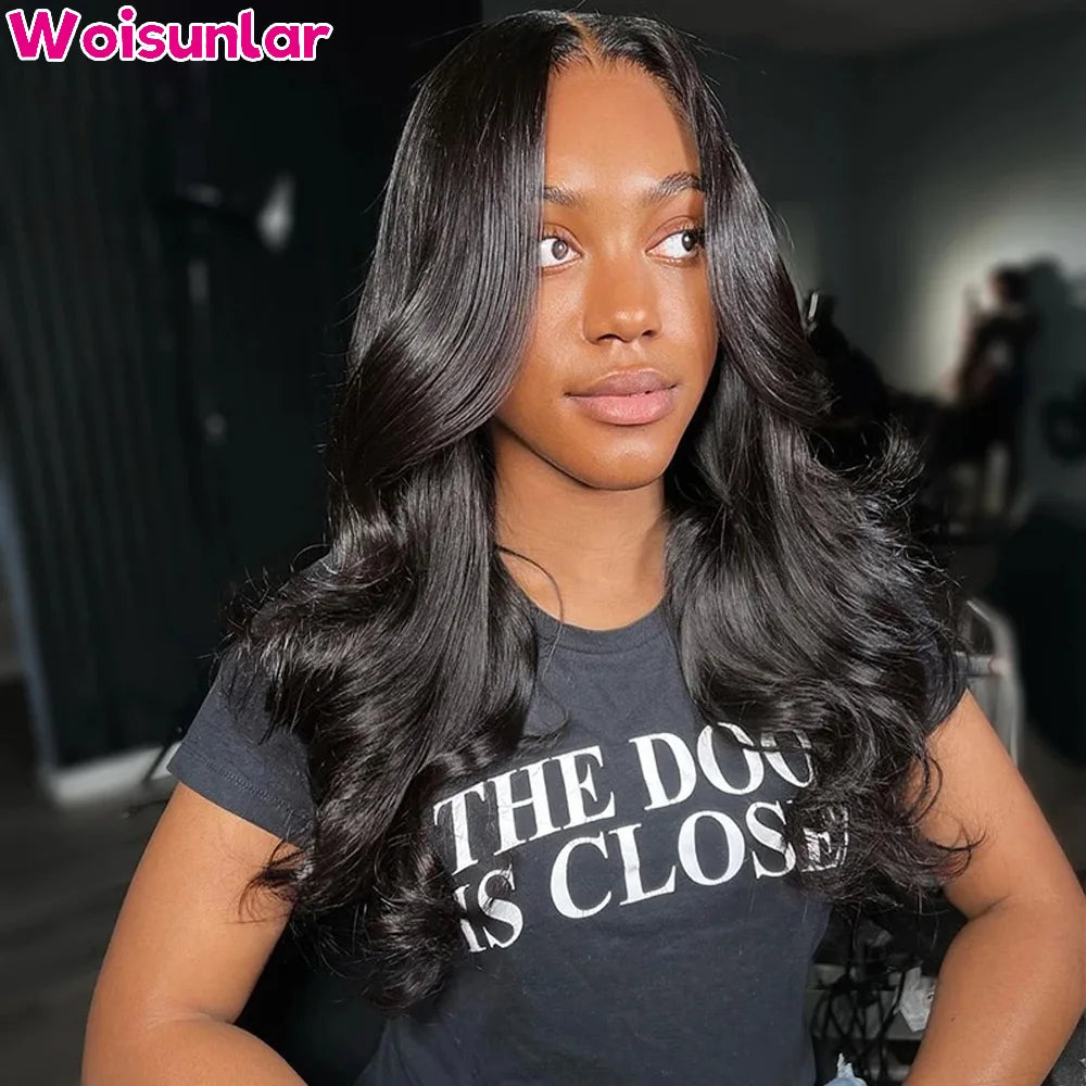 Highlight Pink Yellow and Black Lace Front Human Hair Wigs Straight 200% For Women 13x6 13x4 Transparent Lace Human Hair Wig 100