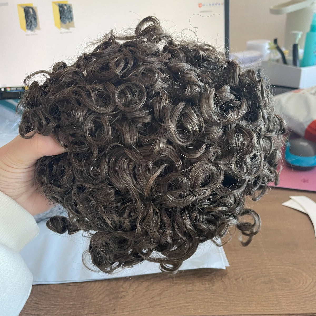 Curly Lace Front Human Hair Replacement Wig for Women