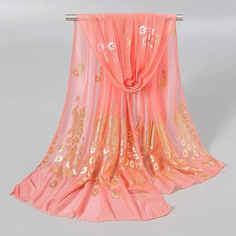 Oversized Chiffon Sun Protection Beach Wrap Scarf for Women