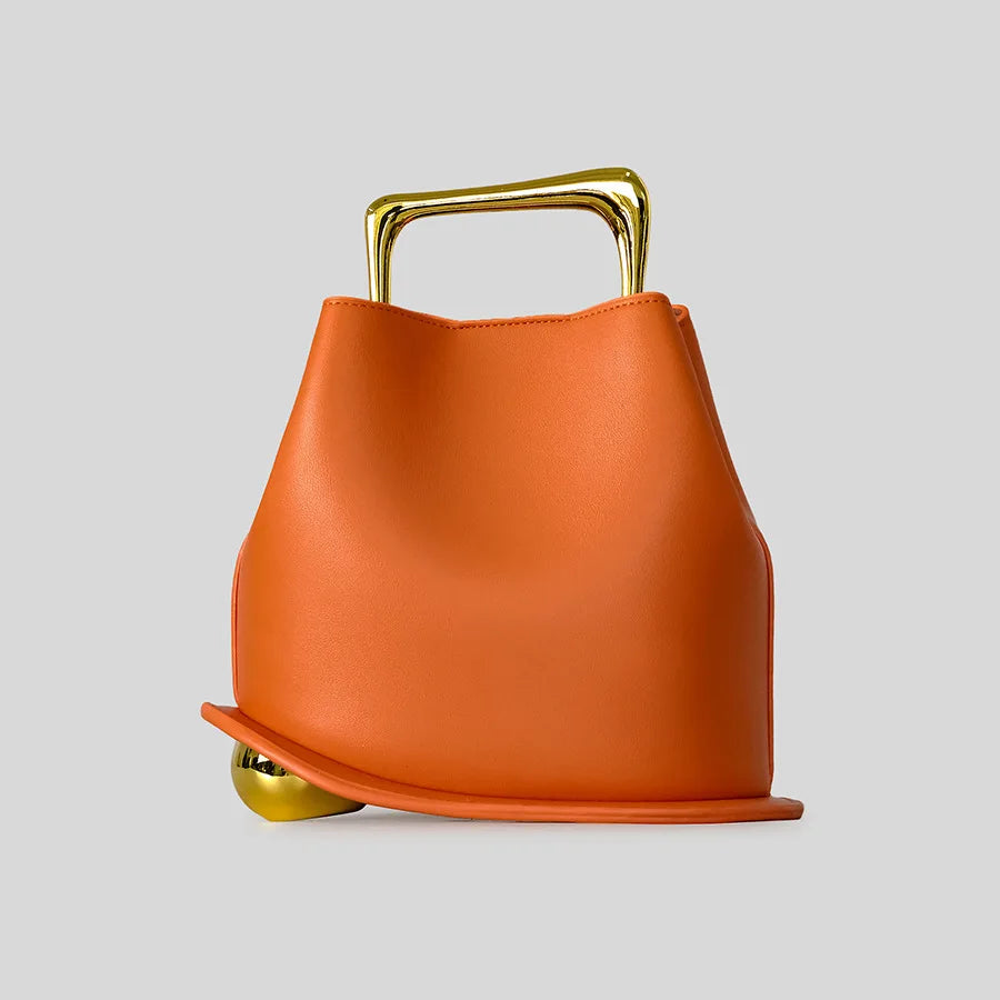 NEW Tote Bag PU Leather Bucket Simple Solid Color Underarm Fashion Casual Crossbody Shoulder Bag Shopping