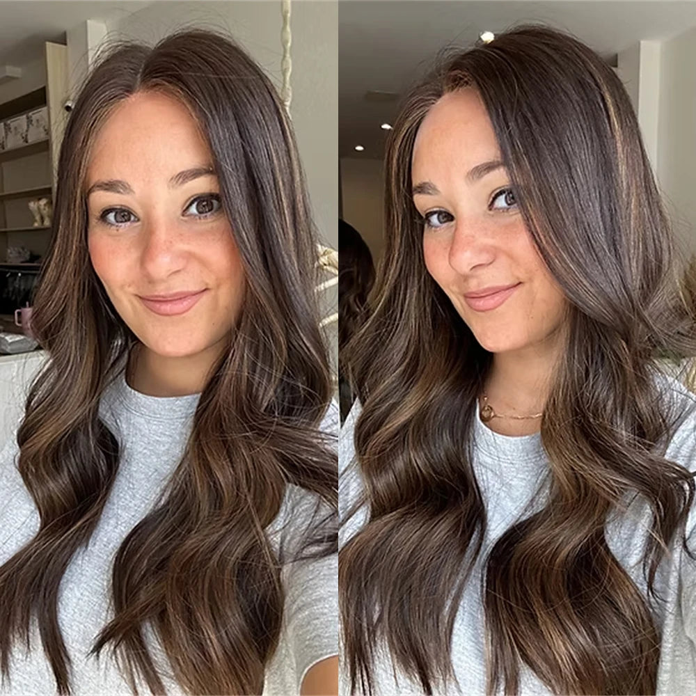 Chocolate Highlighted Synthetic Wig