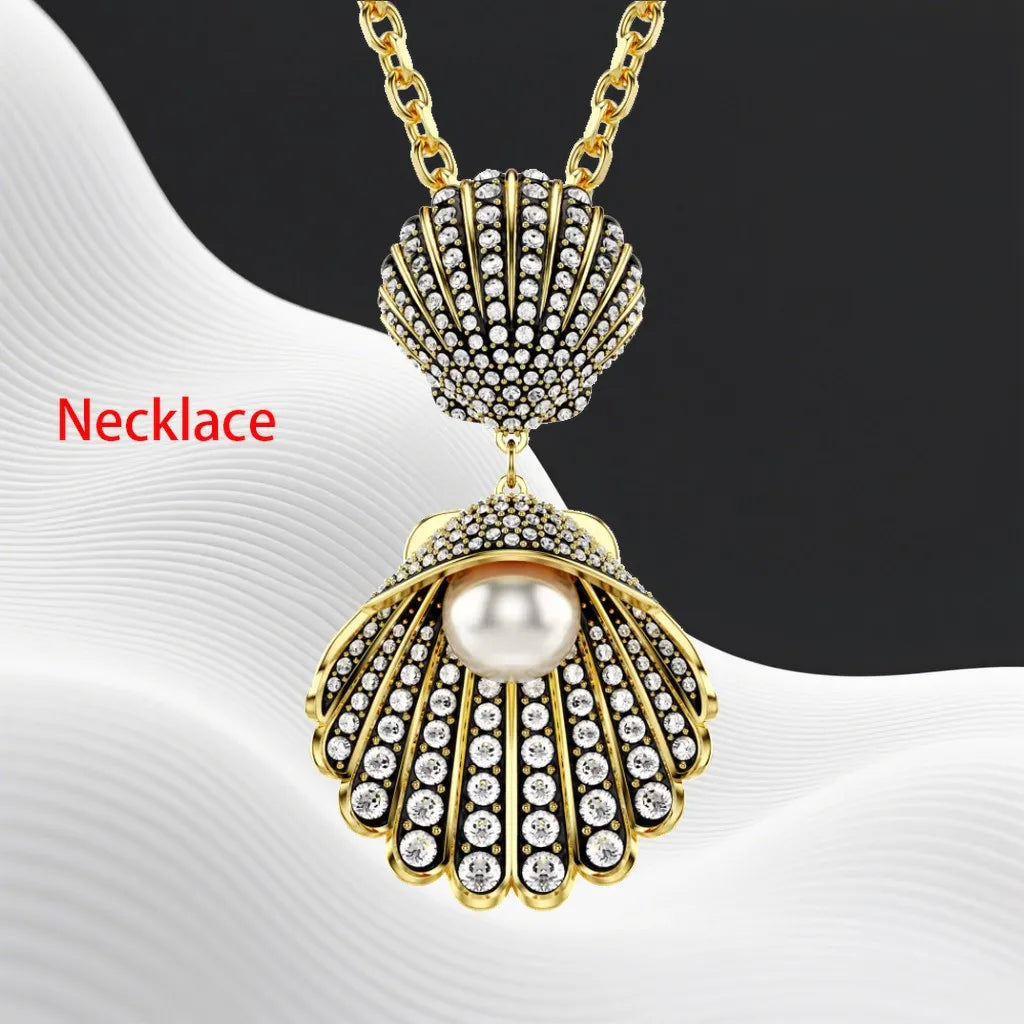 Crystal Necklace And Earrings Set