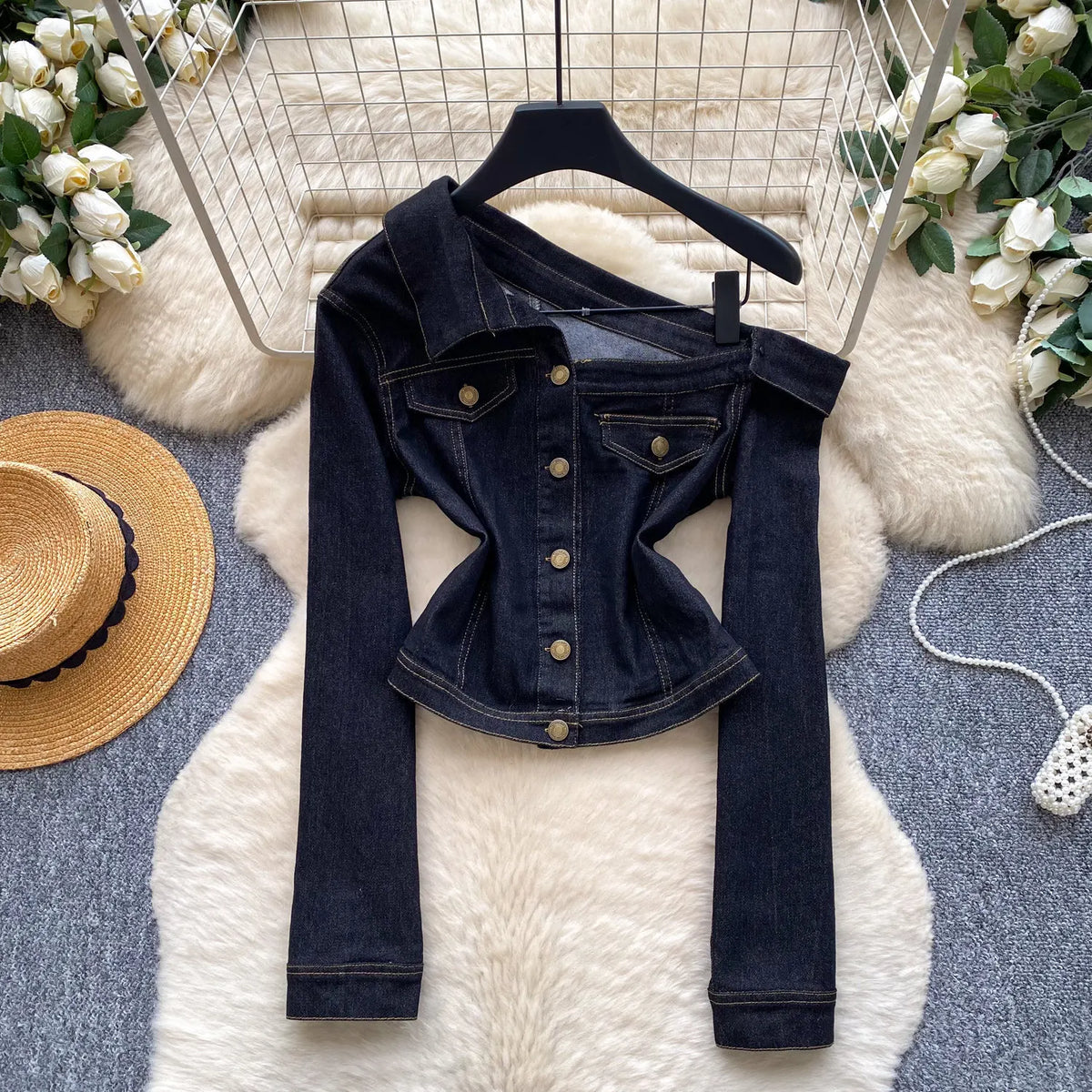 Women's Vintage Style Denim Shirt