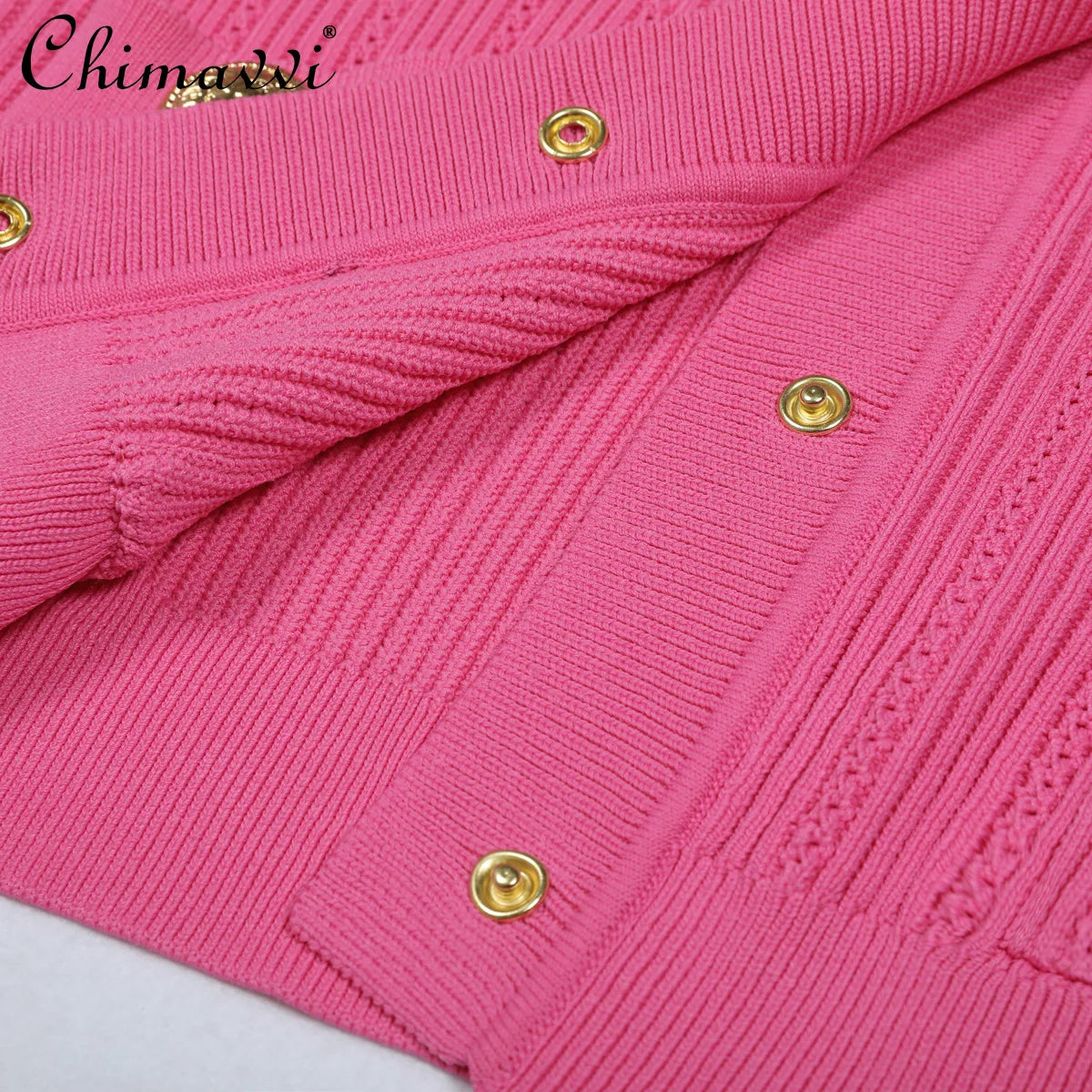 O Neck Knit Sweater Coat