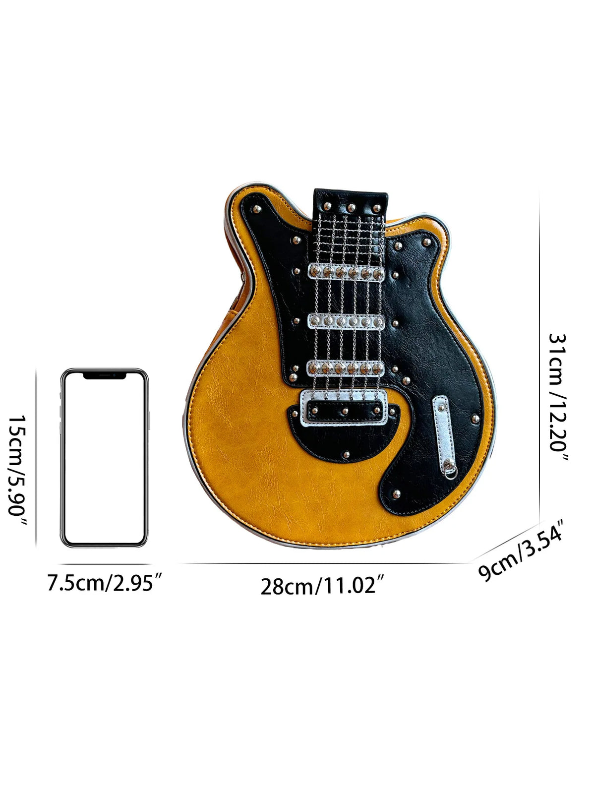 Y2K Guitar Shaped Crossbody Bag