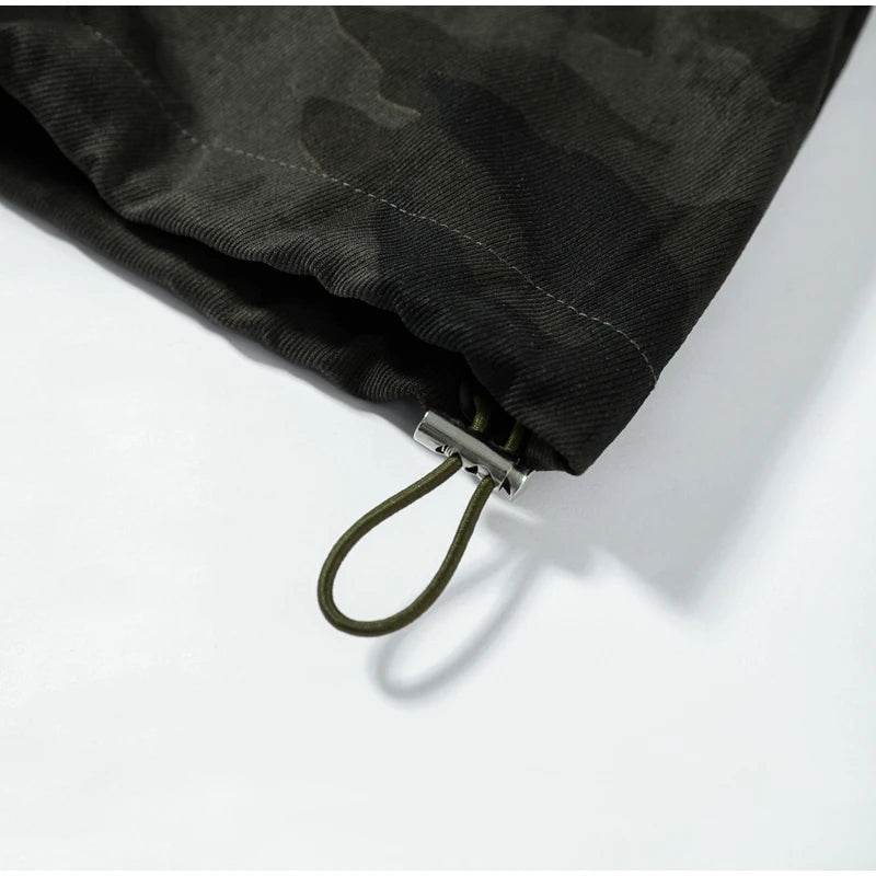 Y2K Camouflage Cropped Zip Jacket With Stand Collar for Women