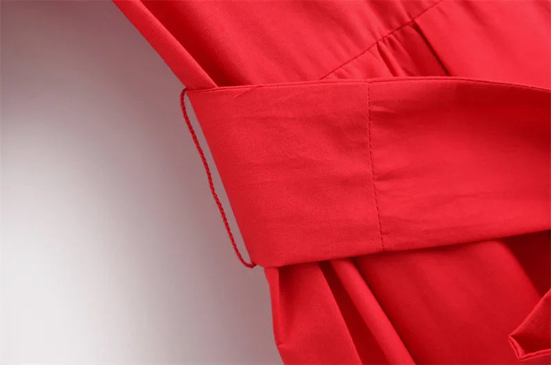 Lapel Casual Pockets Short Sleeve Shirt Dress for Women