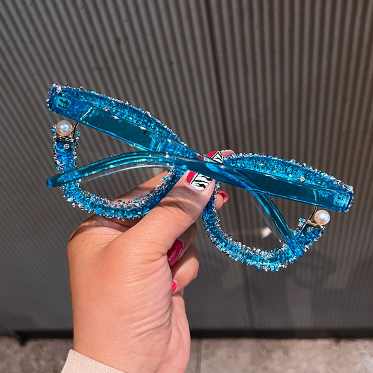 Oversized Square Blue Light Blocking Glasses for Women