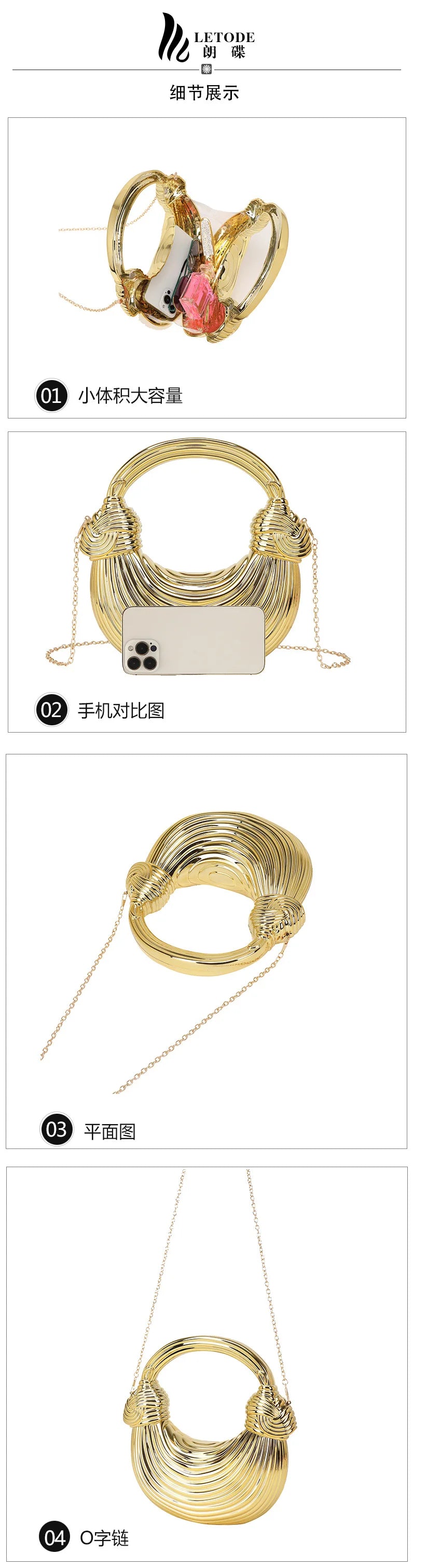 Fashion Sequined Knotted Dumpling Evening Bag for Women