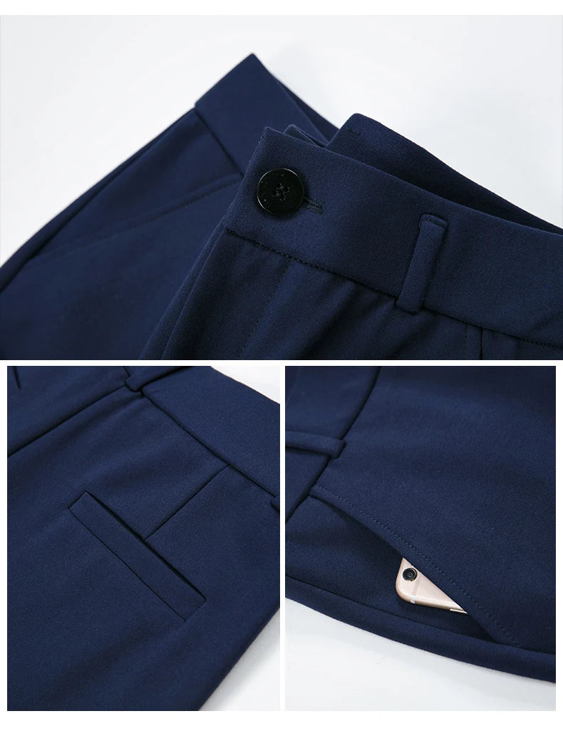 High Waist Straight Leg Relaxed Fit Pants For Women