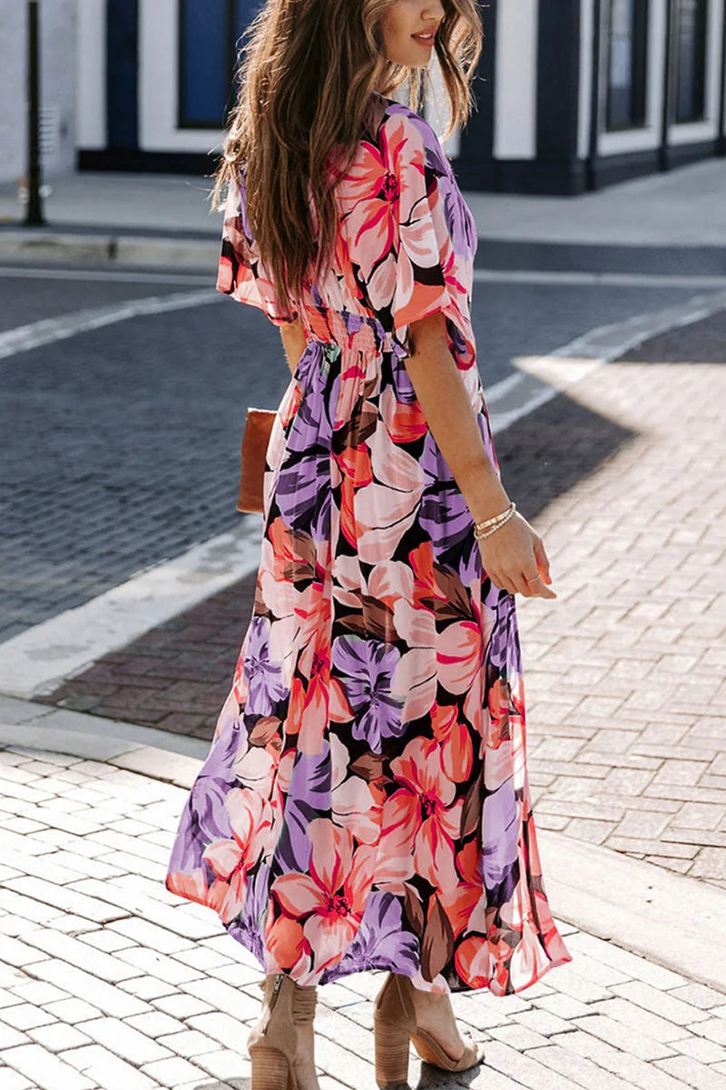 Casual Printed Vacation Style Maxi Dress for Women