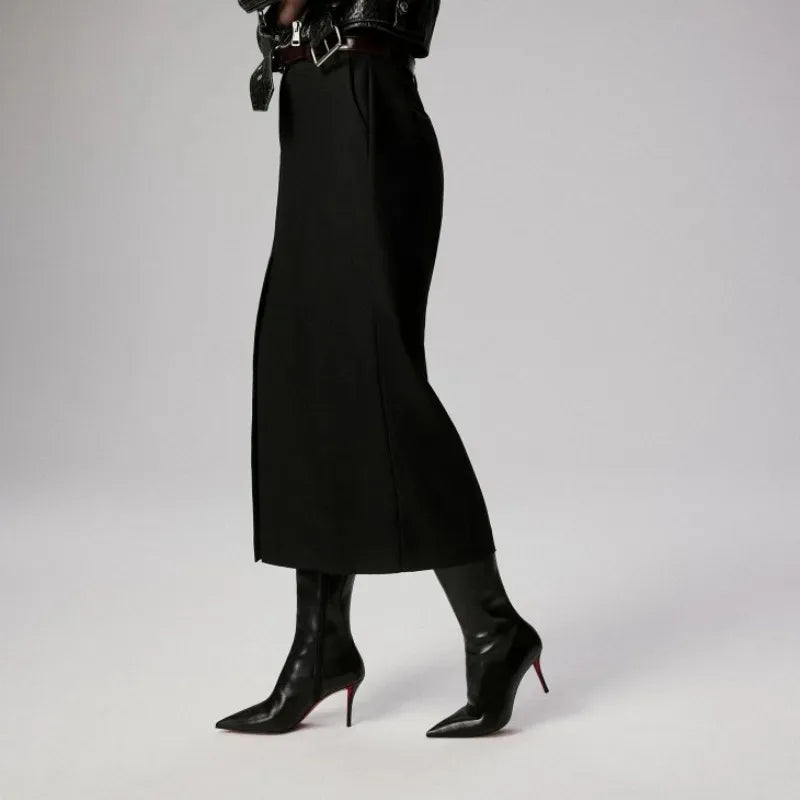 Leopard Print Knee High Boots With Zipper for Women