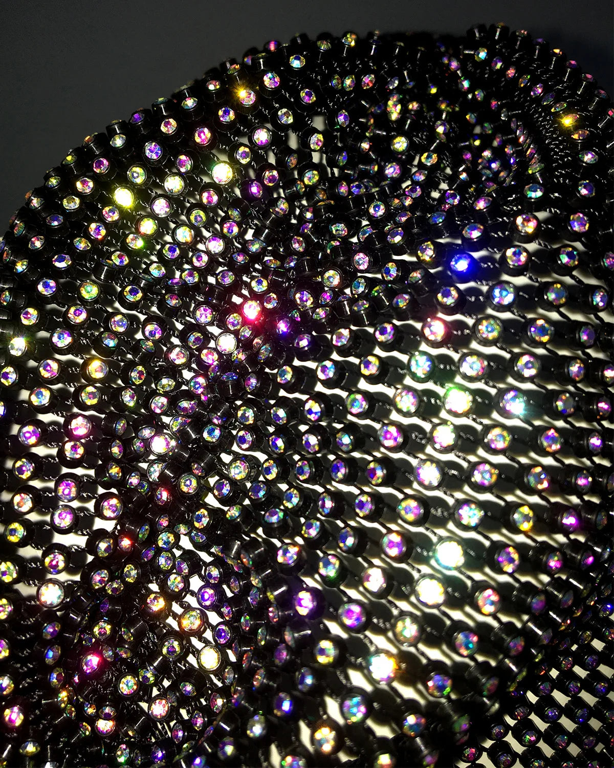 Sparkly Rhinestone Fishnet Turban Head Wrap for Women