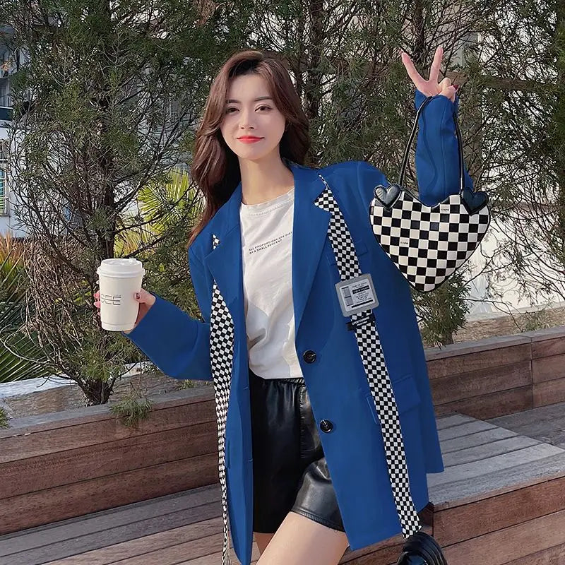 Jacket For Women Casual Long Trend Blazers Luxury Women's Clothing High Quality Clearance Korean 2025 Coat Fall Outfits Blazer