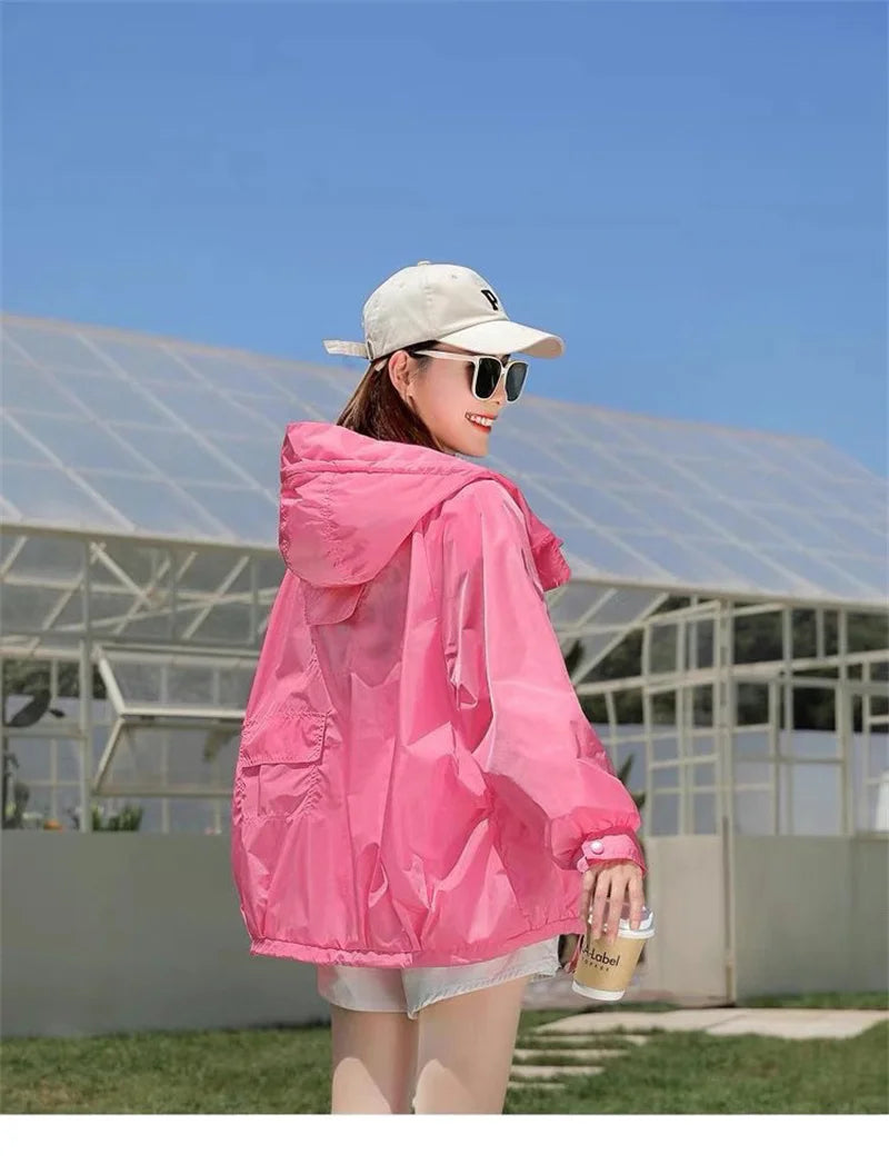 Casual Loose Fit Breathable Hooded Jacket for Women