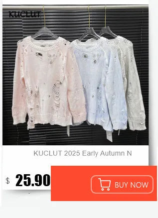 KUCLUT 2025 Autumn New Fashion Ruffle Plaid Batwing Sleeve Zipper Loose Jacket For Casual Elastic Waist Wide-Leg Pants 1A621