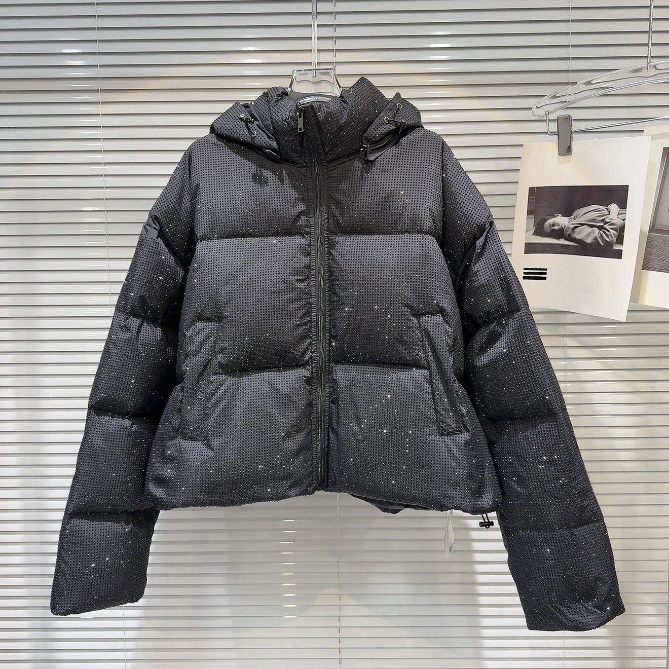 Lightweight Quilted Short Hooded Down Jacket for Women