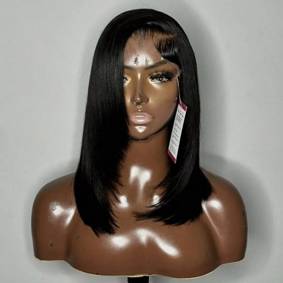 Short Straight Bob Lace Closure Wig With Baby Hair For Women